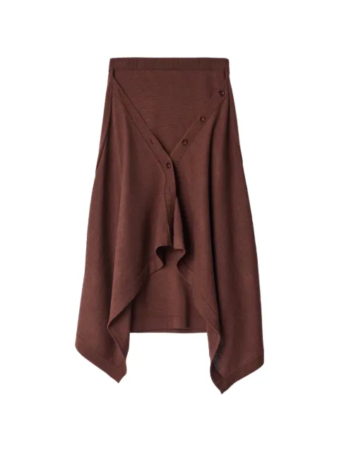 LEMAIRE buttoned skirt in merino wool blend Brown SK1082LK1063