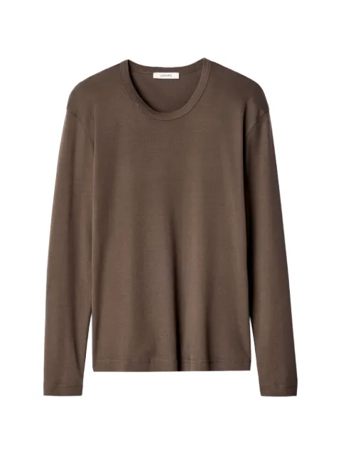 LEMAIRE rib long-sleeve top in jersey Brown TS0003LJ1016