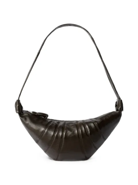 LEMAIRE medium Croissant bag in coated cotton Brown BG0001LF1329