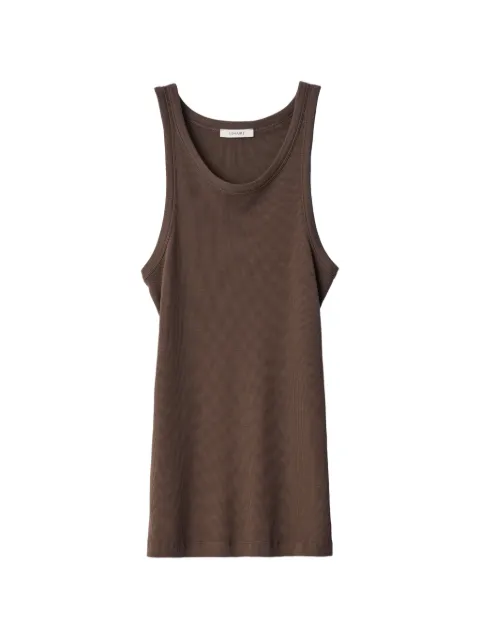 LEMAIRE tank top in ribbed jersey Brown TS0035LJ1067
