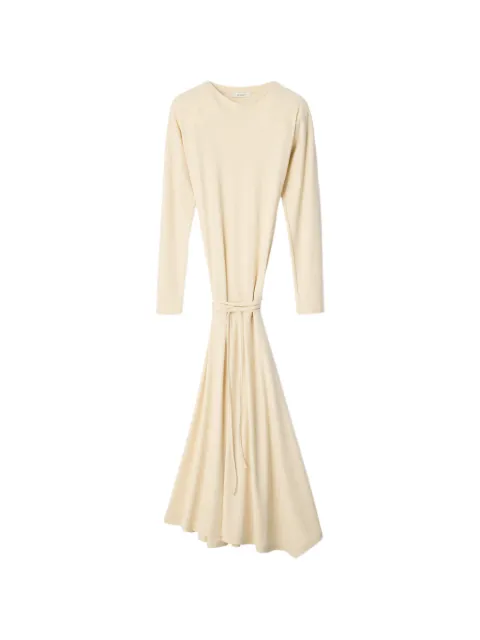 LEMAIRE fluid long-sleeve dress in silky jersey crepe Neutrals DR1177LJ1025