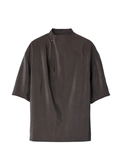 LEMAIRE soft collar top in dry silk Brown SH1292LF1308
