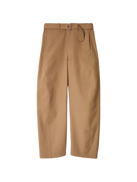 LEMAIRE twisted belted pants in dyed heavy broken twill Neutrals PA326LD1077