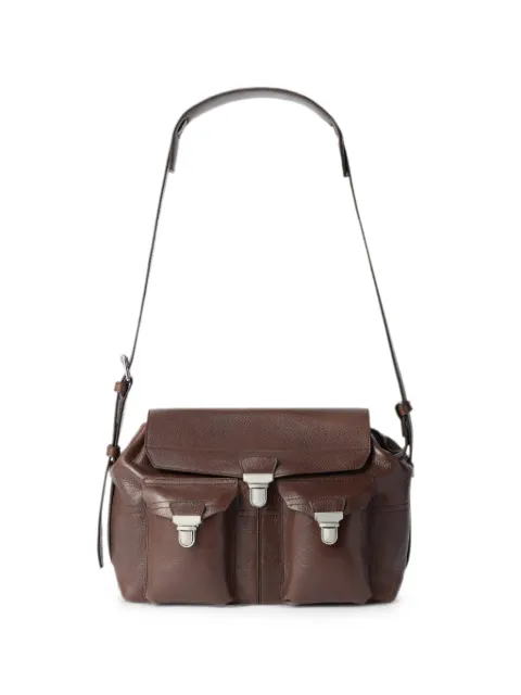 LEMAIRE medium Gear bag in leather Brown BG0096LL0067