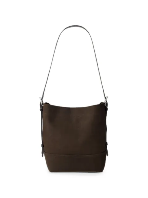 LEMAIRE small belted tote bag in alpaca nubuck Brown BG0201LL0189