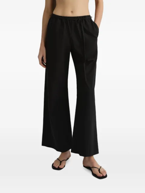BONDI BORN Kyoto tie-belt trousers Black RTWPA30009DCBLK