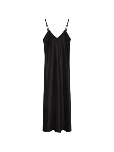 BONDI BORN Como bias-cut slip maxi dress Black RTWDR10052TVBLK