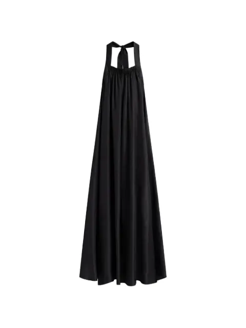 BONDI BORN Marfa silk halterneck maxi dress Black RTWDR884SWBLK