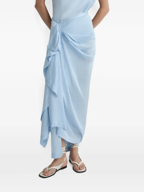 BONDI BORN Ardea draped maxi skirt Blue RTWSK50762GTHYD