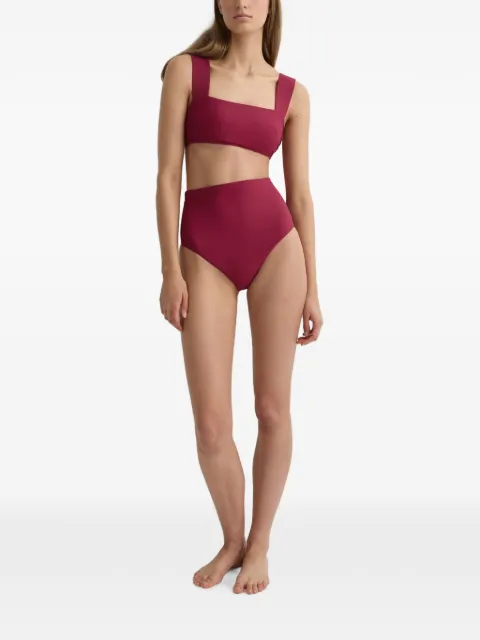BONDI BORN Elle high-waisted bikini bottoms Red SIP438SMUB