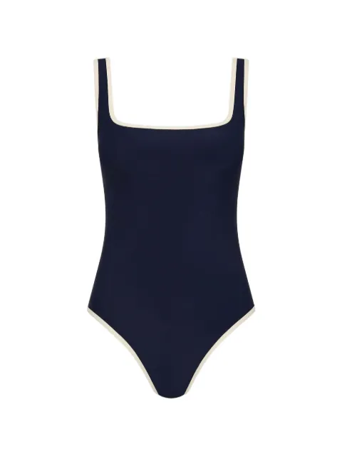 BONDI BORN McKenna contrast-trim swimsuit Blue SIM444SNPC