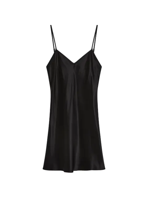BONDI BORN Como bias-cut slip mini dress Black RTWDR10053TVBLK
