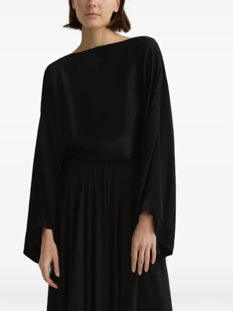 BONDI BORN Cremona kimono-sleeve blouse Black RTWCU609NTBLK