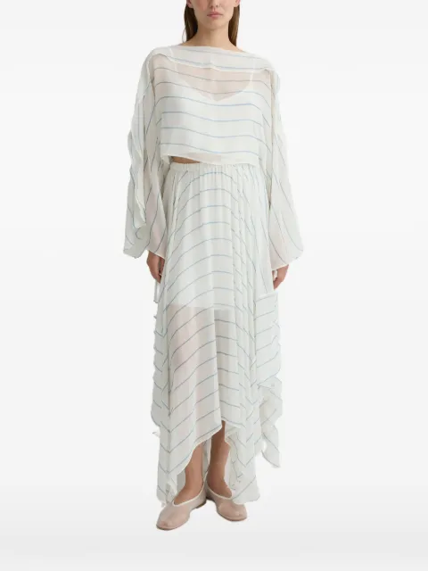 BONDI BORN Capri kimono-sleeve blouse White RTWTO20022SGSMS