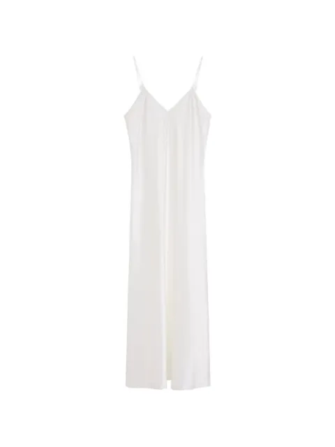 BONDI BORN Como bias-cut slip maxi dress White RTWDR10052TVWHT
