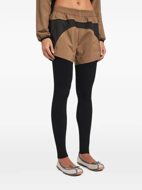 Balenciaga logo-print panelled shorts Brown A002BCTUO41