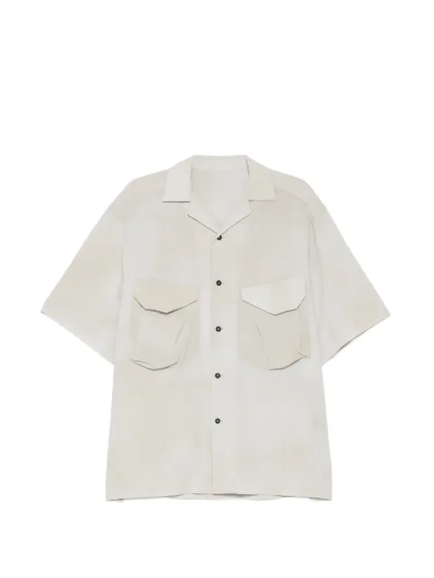Ziggy Chen short-sleeve flap-pocket shirt Grey 0M262070851