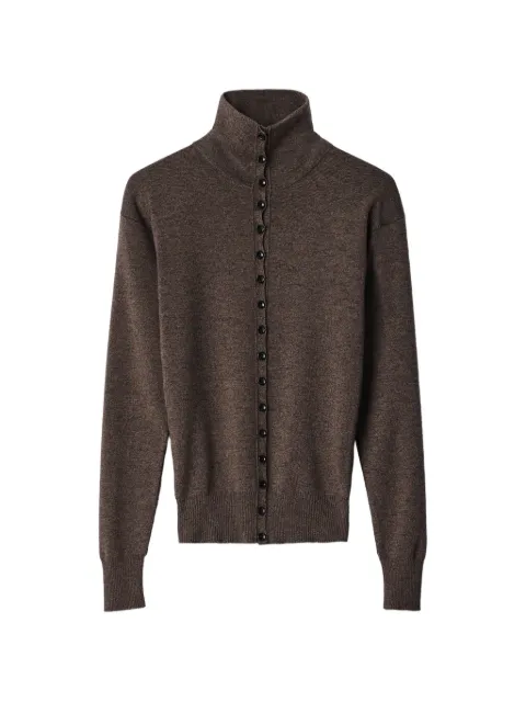 LEMAIRE buttoned top in fine wool Brown PO0047LK1070