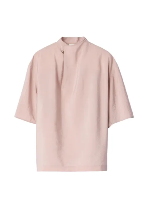 LEMAIRE soft collar top in dry silk Pink SH1292LF1308