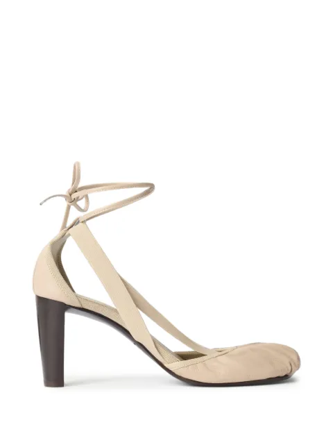 LEMAIRE 80mm pedille heeled ballerinas in goat leather Neutrals FO0320LL0152