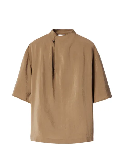 LEMAIRE soft collar top in dry silk Neutrals SH1292LF1308