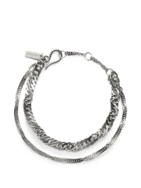 LEMAIRE twisted-chain bracelet in rhodium-plated silver Silver JW0169LO0042