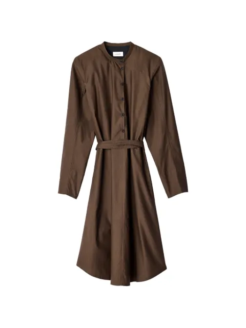 LEMAIRE sailor dress in washed cotton and silk blend Brown DR1165LF1500
