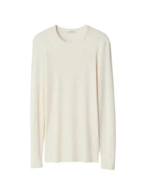 LEMAIRE long-sleeve top in ribbed jersey White TS0034LJ1067