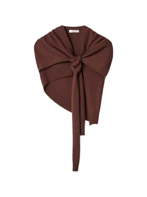 LEMAIRE trompe l'oeil scarf in merino blend Brown TA0026LK1063