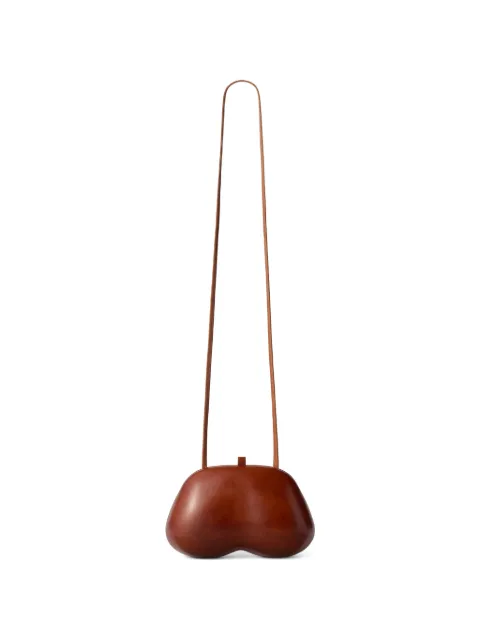 LEMAIRE Fesses clutch in patinated calfskin Brown BG0244LL0250