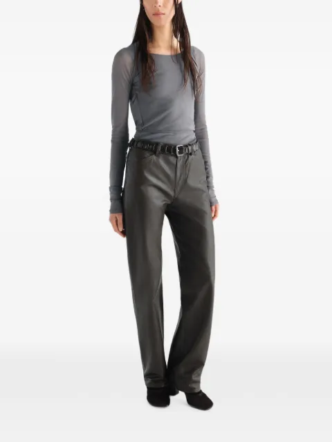 LEMAIRE ballerina wrap top in mesh jersey Grey TS0052LJ1070