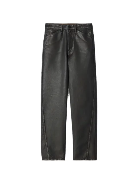 LEMAIRE twisted five-pocket pants in coated denim Black PA1226LD1083