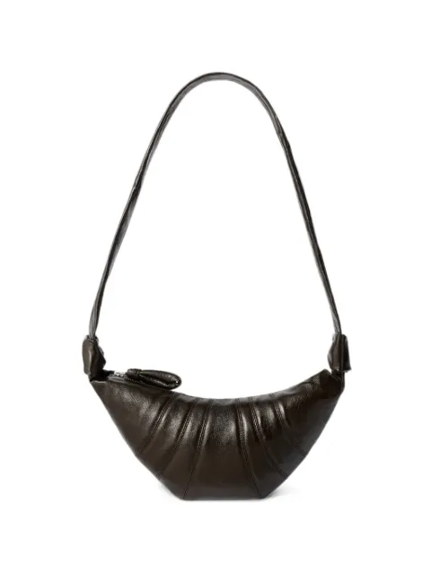 LEMAIRE small Croissant bag in coated cotton Green BG0003LF1329