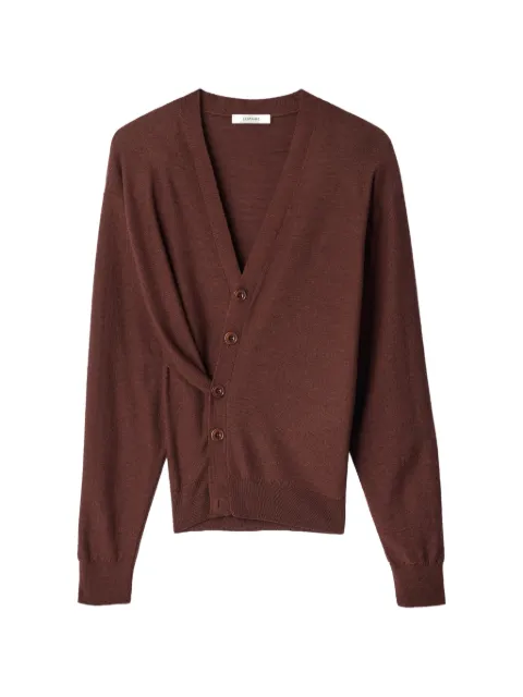 LEMAIRE relaxed Twisted cardigan in merino blend Brown PO0052LK1063