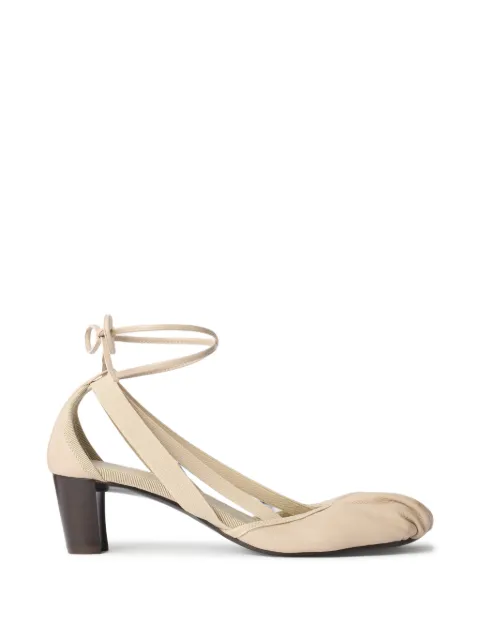 LEMAIRE 55 mm Pedille heeled ballerinas in goat leather Neutrals FO0318LL0152