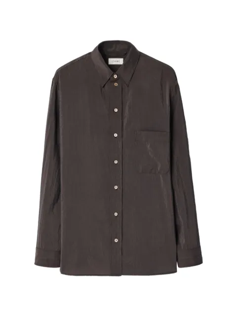 LEMAIRE straight shirt in dry silk Brown SH1291LF1308