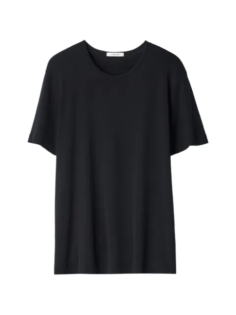 LEMAIRE scoop-neck T-shirt in ribbed jersey Black TS0037LJ1016