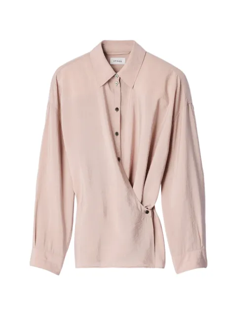 LEMAIRE straight collar Twisted shirt in dry silk Pink SH1141LF1308