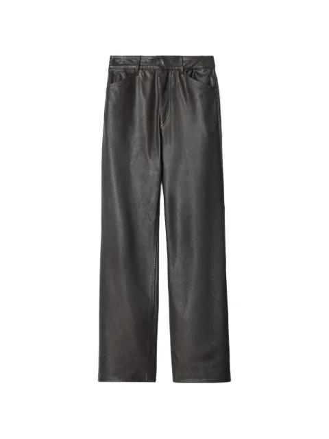 LEMAIRE straight pants in glossy leather Brown PA1327LL0225