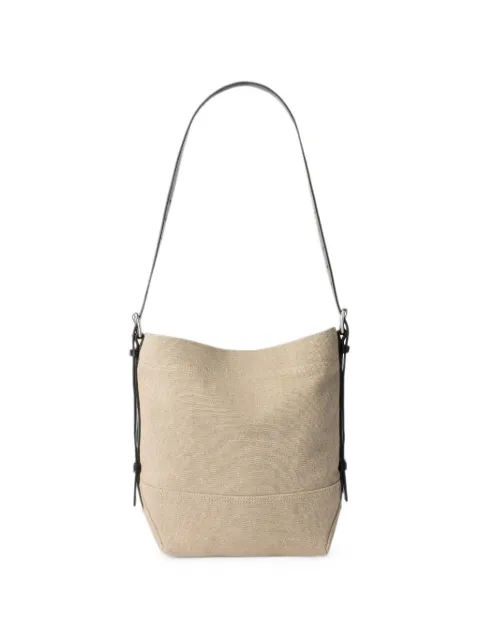 LEMAIRE small Belted tote bag in heavy eco cotton canvas Neutrals BG0201LF1697