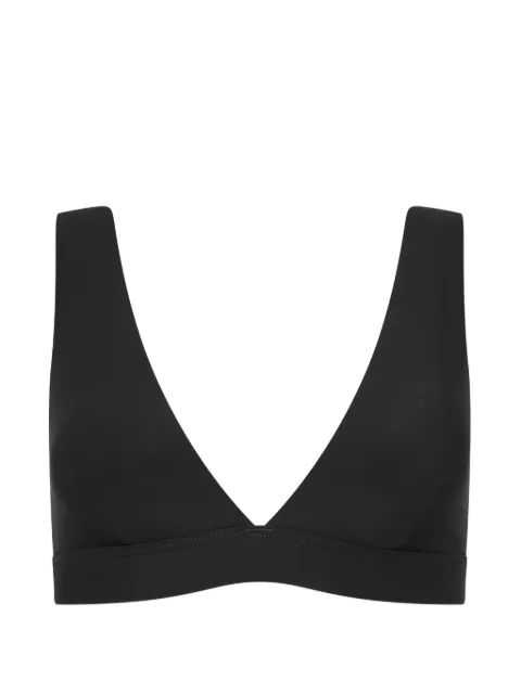 BONDI BORN Lya plunge bikini top Black SIB005SBLK