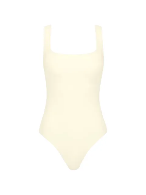 BONDI BORN Mackinley square-neck swimsuit Neutrals SIM231SPRL