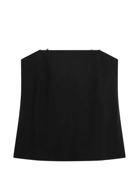BONDI BORN Kyoto straight-neck sleeveless top Black RTWTO20020DCBLK