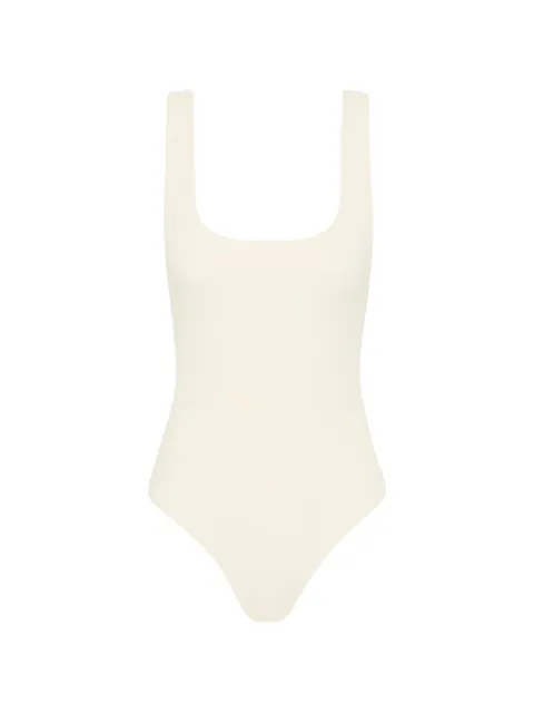 BONDI BORN Fernanda crossover swimsuit Neutrals EMM434WPCL