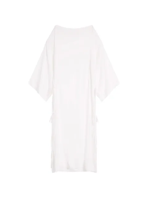 BONDI BORN Cremona tie-side cover-up tunic White RTWCU70002WHT
