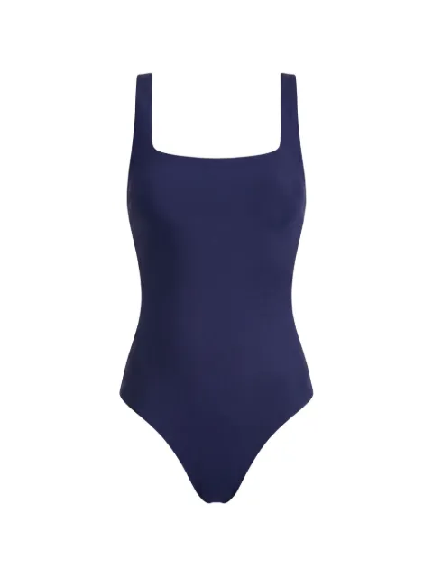 BONDI BORN Margot square-neck swimsuit Blue EMM205WMAR