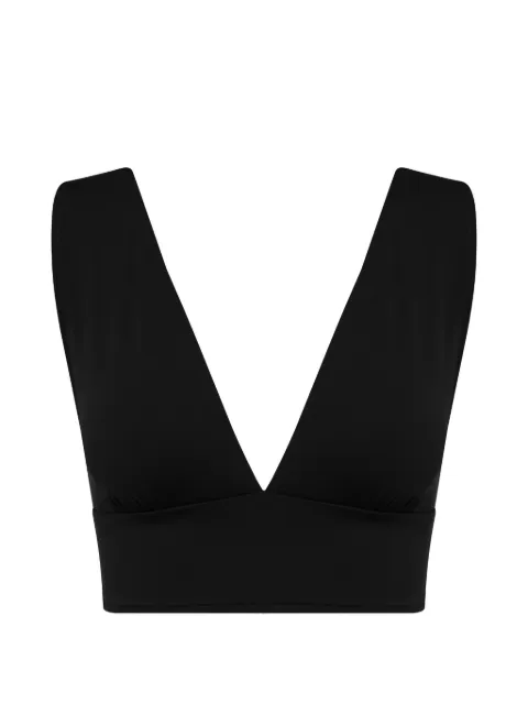 BONDI BORN Vicki V-neck bikini top Black ELB214VBLK