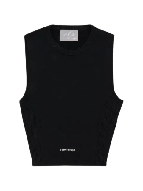 Balenciaga TechWear cropped tank top Black 875639T5355
