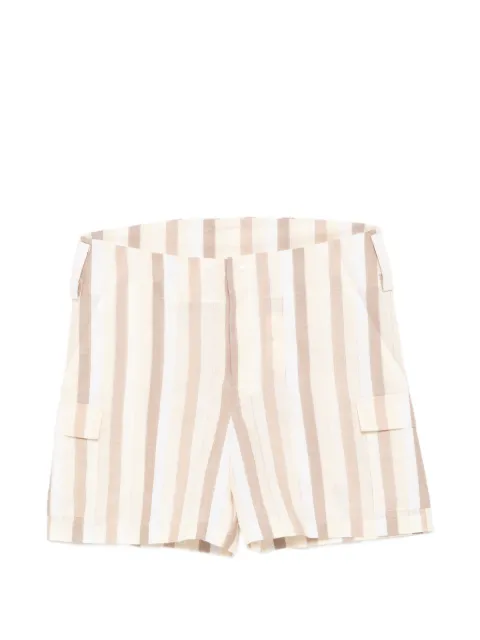 YOUNG N SANG striped cargo shorts Neutrals 26SSISCS