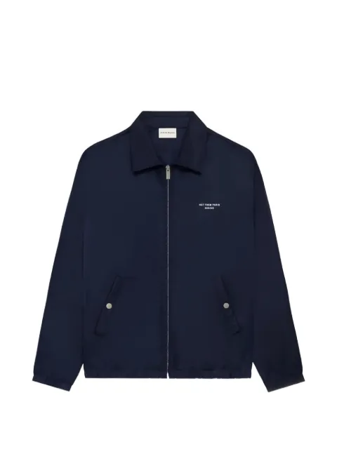 Drôle De Monsieur logo-print zip-up jacket Blue JT296PA014